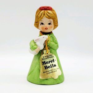 Jasco Merri-Bells 1978 Girl Green Dress with Bunny